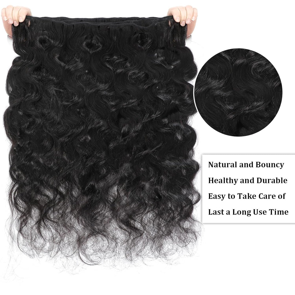 16A Raw Body Wave Bundles Human Hair 100% Human Hair Bundles,Triple Lifespan Virgin Remy Hair Extensions,Keep Texture Silky Soft After Multiple Washes (Body Wave 3 Bundles, 16 18 20 Inch)