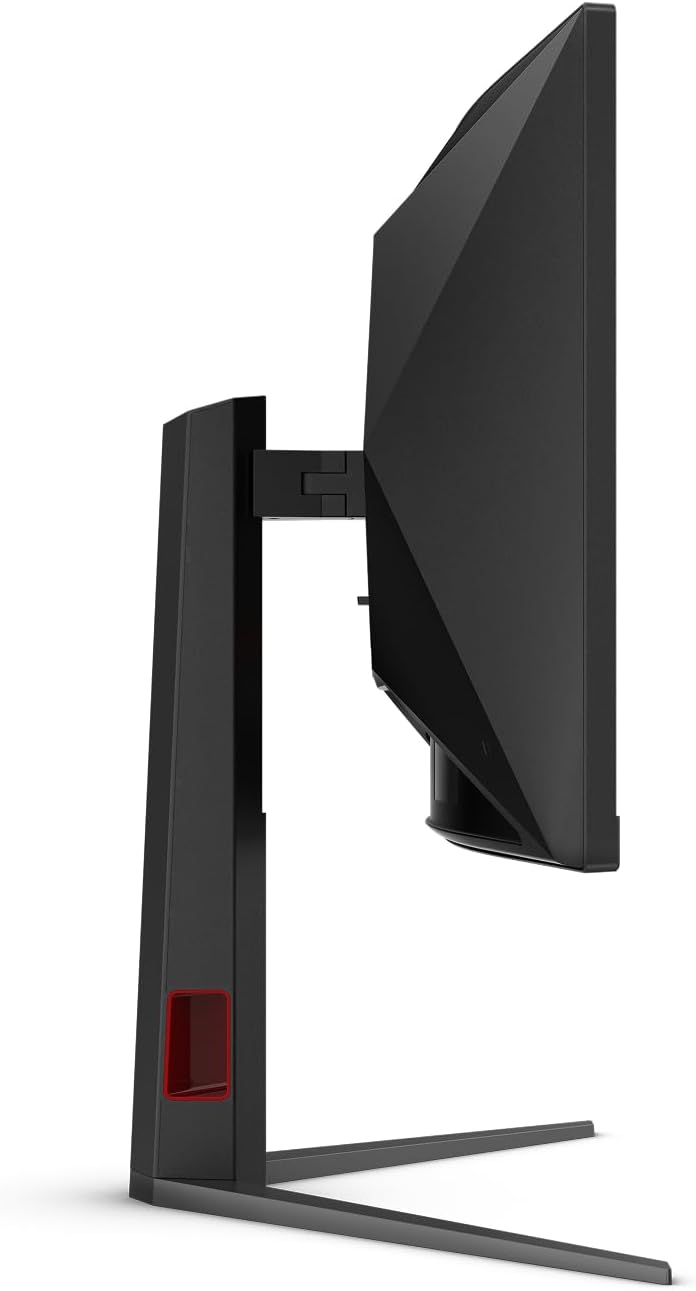 AOC CU34G4V 34" Frameless Curved Ultrawide Gaming Monitor, UWQHD 3440 x 1440 1500R, 21:9 Aspect Ratio, 180Hz 0.5ms MPRT, Display Port x 1, HDMI x 1, AMD FreeSync Premium, Height Adjustable, Black