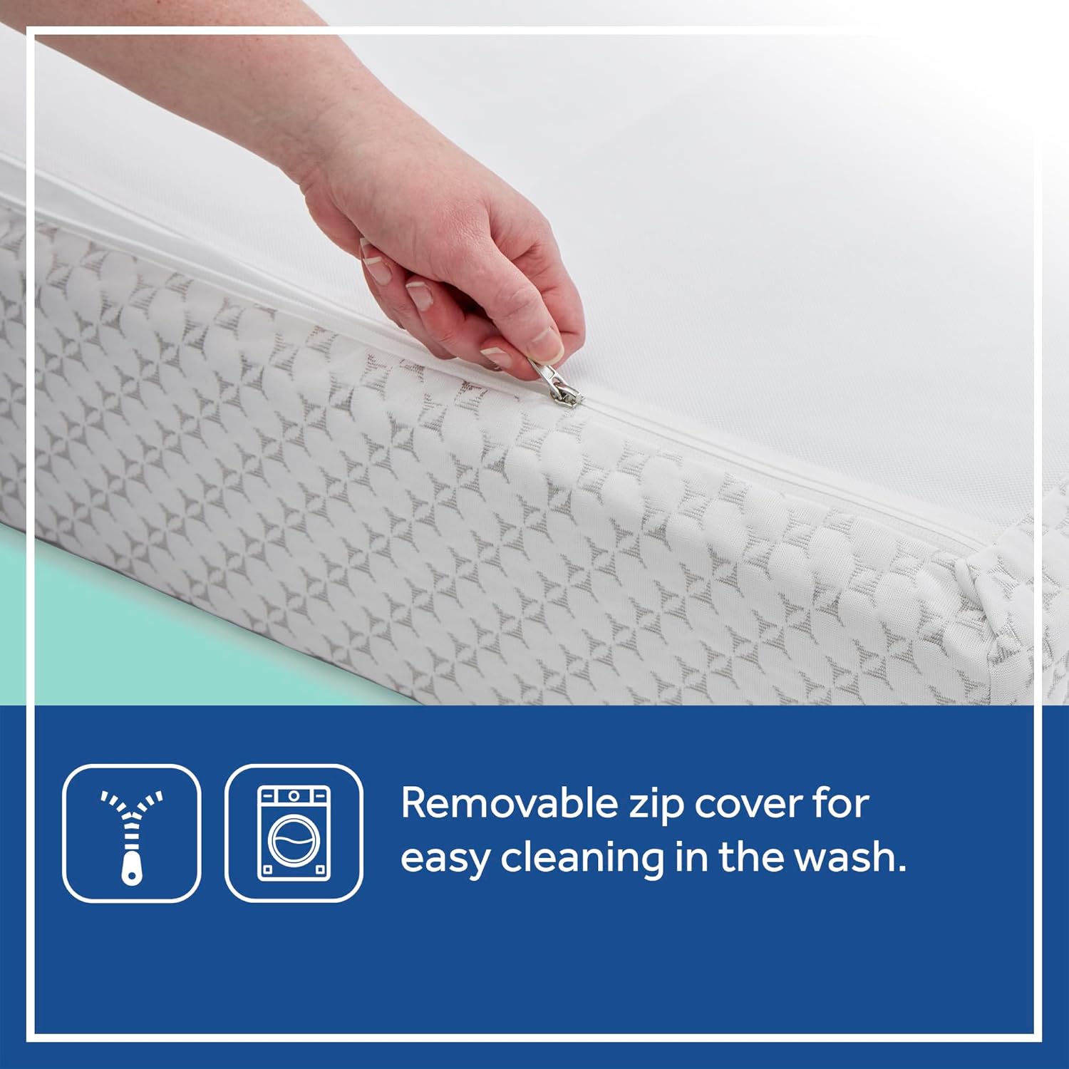 Sealy Baby Refresh Breathable Crib Mattress, GREENGUARD Gold Certified, Made in USA, Removable Knit Cover, 2 Stage, Toddler Bed Fit, Safety & Quality Tested, 52x28