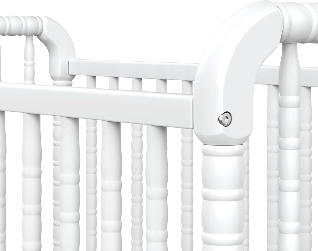 daVinci Jenny Lind 3-in-1 Baby Crib Convertible to Toddler Bed, Daybed - Easy to Assemble - GREENGUARD Gold Certified - 4 Adjustable Mattress Heights, Conversion Kit Sold Separately - White
