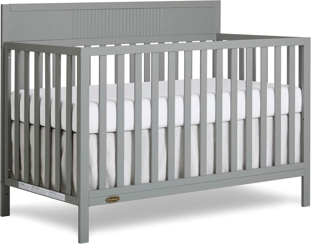 Dream On Me Ivy 5-in-1 Convertible Full-Size Baby Crib in Seagrass, GreenGuard Gold & JPMA Certified, 3 Mattress Heights, Converts to Toddler, Day & Full-Size Bed, Safe & Stylish Nursery