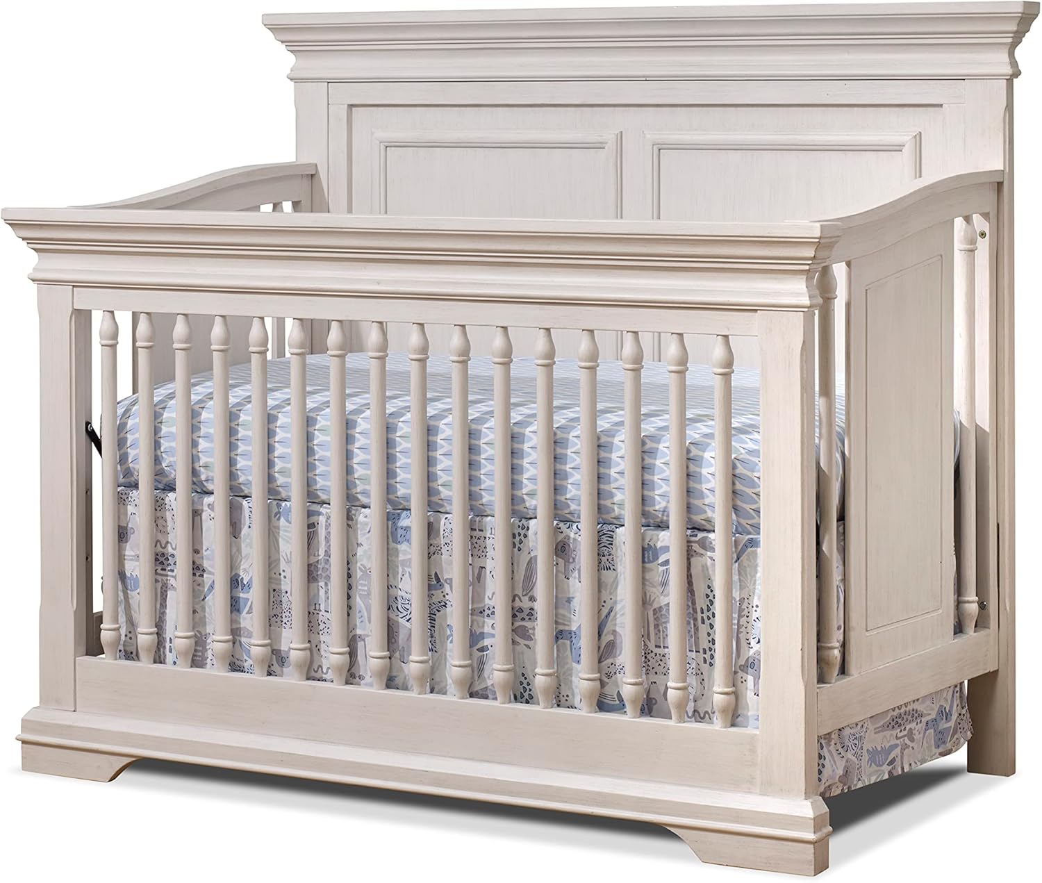 Sorelle Furniture Portofino Crib,Classic 4-In-1 Convertible Crib,Brushed Ivory Crib Made of Wood,Non-Toxic Finish, Wooden Baby Bed,Toddler Bed,Child's Daybed and Full-Size Bed-Ivory