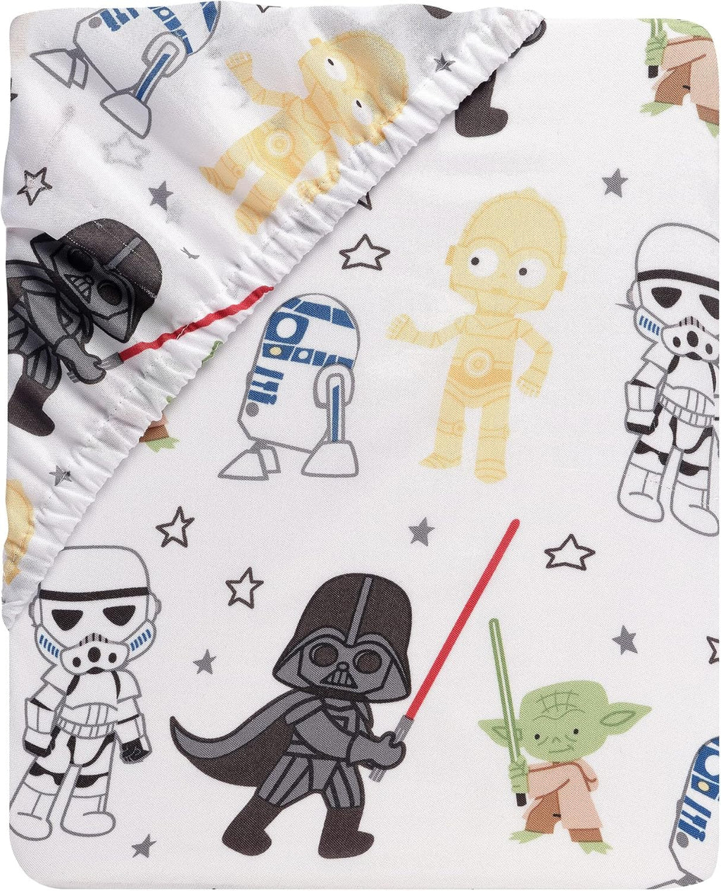 Lambs & Ivy Star Wars Classic 3-Piece Baby Crib Bedding Set - Yoda/Darth Vader