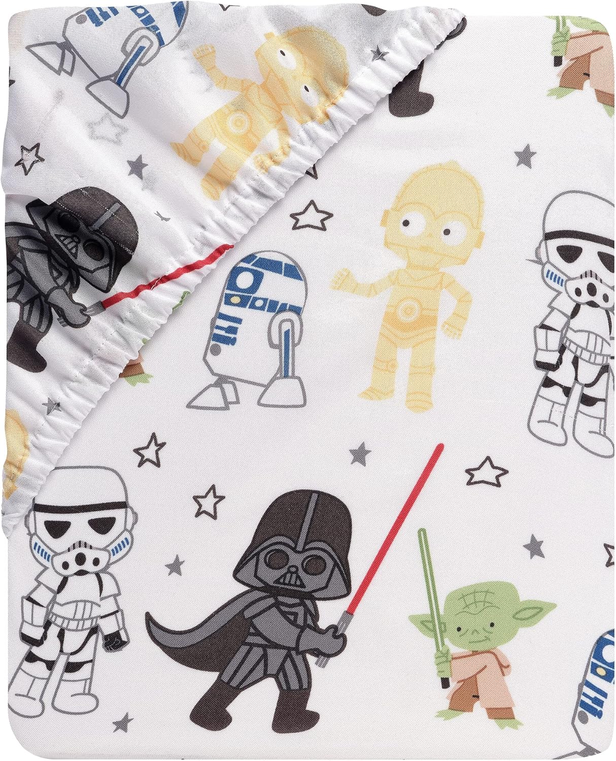 Lambs & Ivy Star Wars Classic 3-Piece Baby Crib Bedding Set - Yoda/Darth Vader
