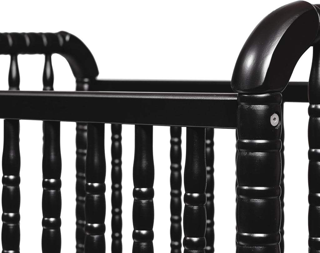 Davinci Jenny Lind 3-in-1 Convertible Mini Crib in Ebony, Removable Wheels, Greenguard Gold Certified