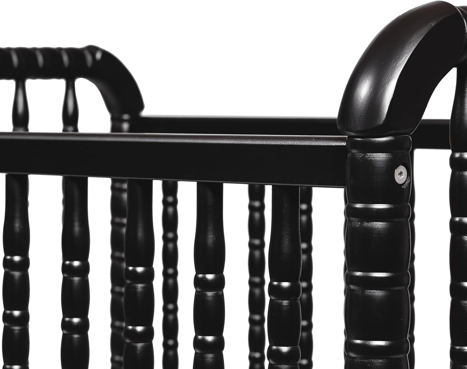 Davinci Jenny Lind 3-in-1 Convertible Mini Crib in Ebony, Removable Wheels, Greenguard Gold Certified
