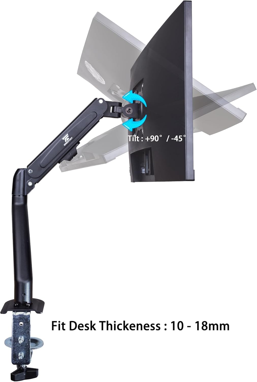 ASUS TUF 27" 240Hz FHD Curved Gaming Monitor, Adjustable Tilt/Swivel/Height, Adaptive-sync, AMD FreeSync Premium, VESA Mount, HDMI, Displayport & Black (VG27VQMY) w/DKZ Hub, ErgoFlexy Single Mount Arm