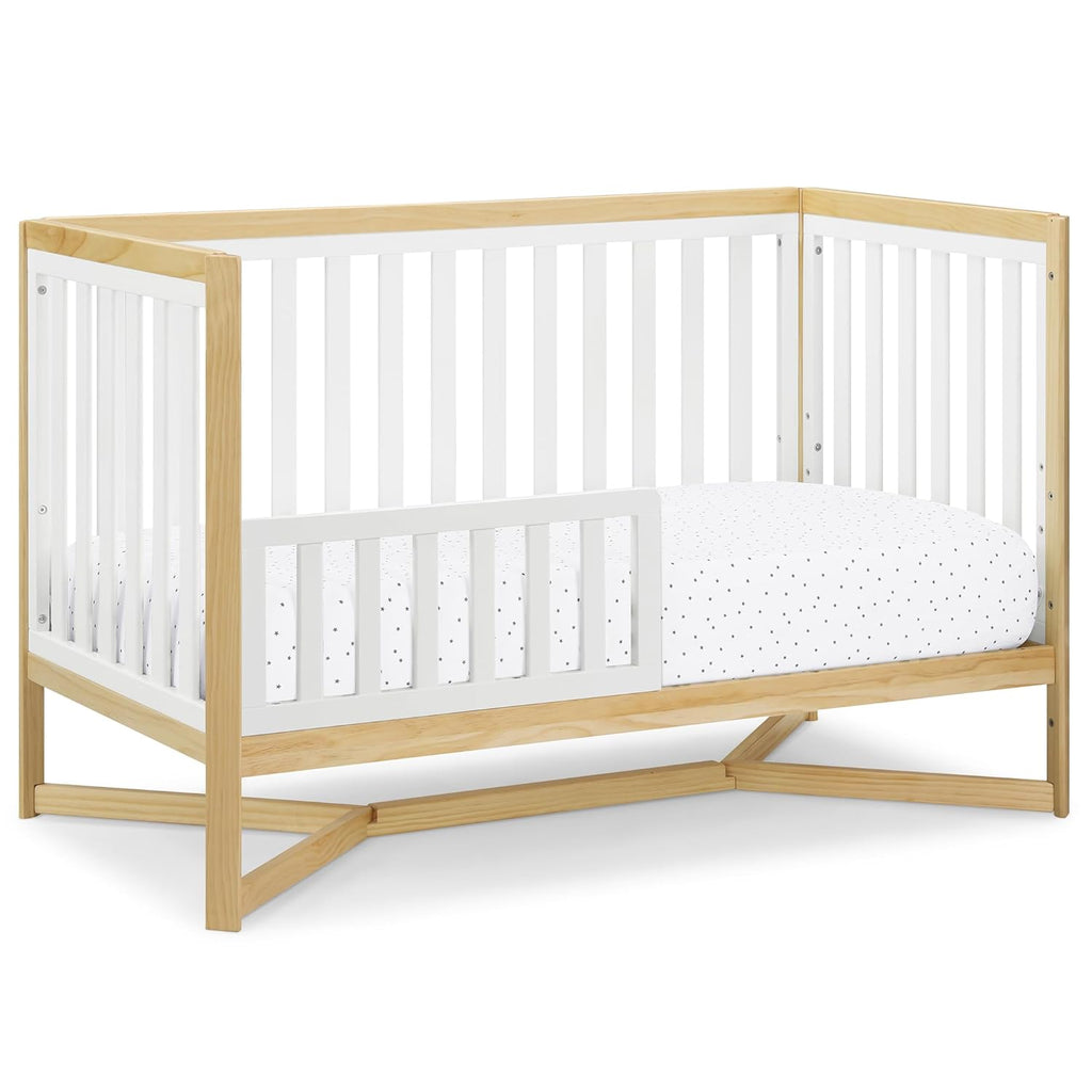 Delta Children Tribeca 4-in-1 Baby Convertible Crib, Bianca White/Natural