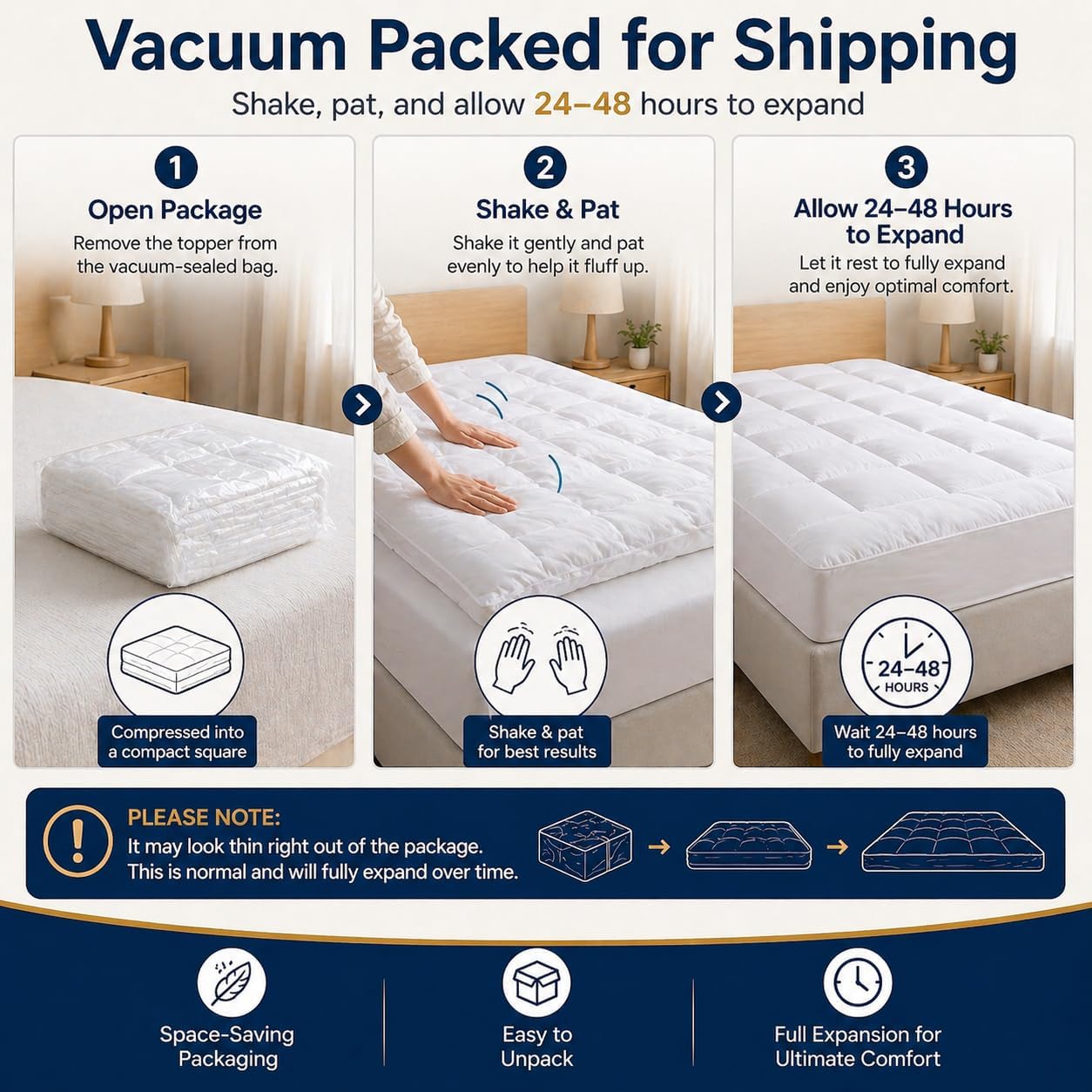 West Month Mattress Topper 1000gsm Premium Quilted, Mattress Cover with Deep Pocket Fits 8-21 Inch Mattresses, Breathable Fluffy Bed Topper for Soft Comfort (White,King)