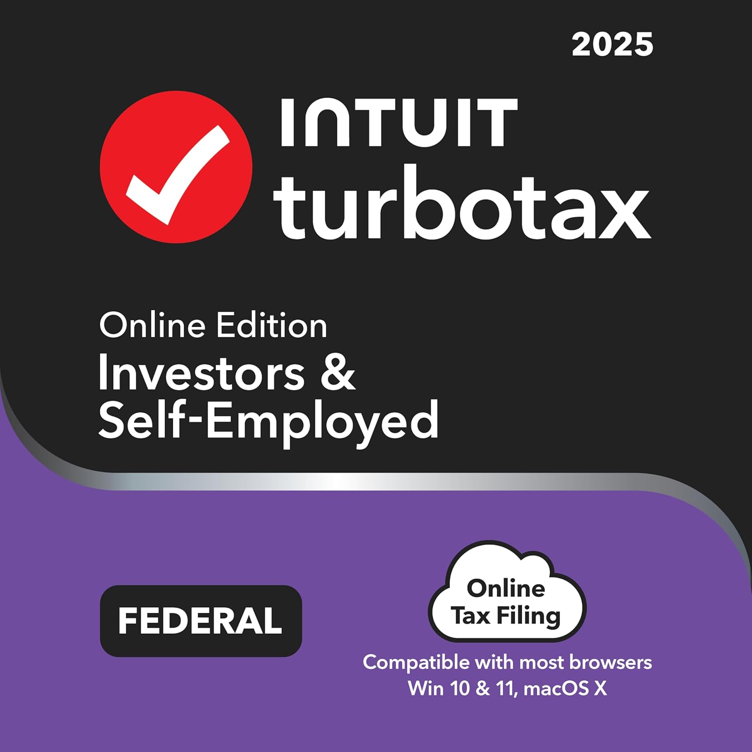 TurboTax Online 2025, Investors & Self Employed, Federal Tax Return Online Activation Code