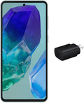 Samsung Galaxy M55 5G Dual SIM (256GB, 8GB) 6.7" 120Hz AMOLED, Snapdragon 7, 50MP 4K Camera, 4G Volte (GSM Unlocked for T-Mobile, Global) International Model M556E/DS (25W Fast Charger Bundle, Green)