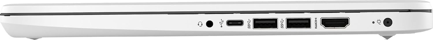 HP 14" Business Laptop, 1-Year Office 365 with Copilot AI, Dual-Core Intel Processor, Win 11, PLUSERA Earphones, Snowflake White–Best Value (Snowflake White, 16GB RAM | 1.1TB Storage)