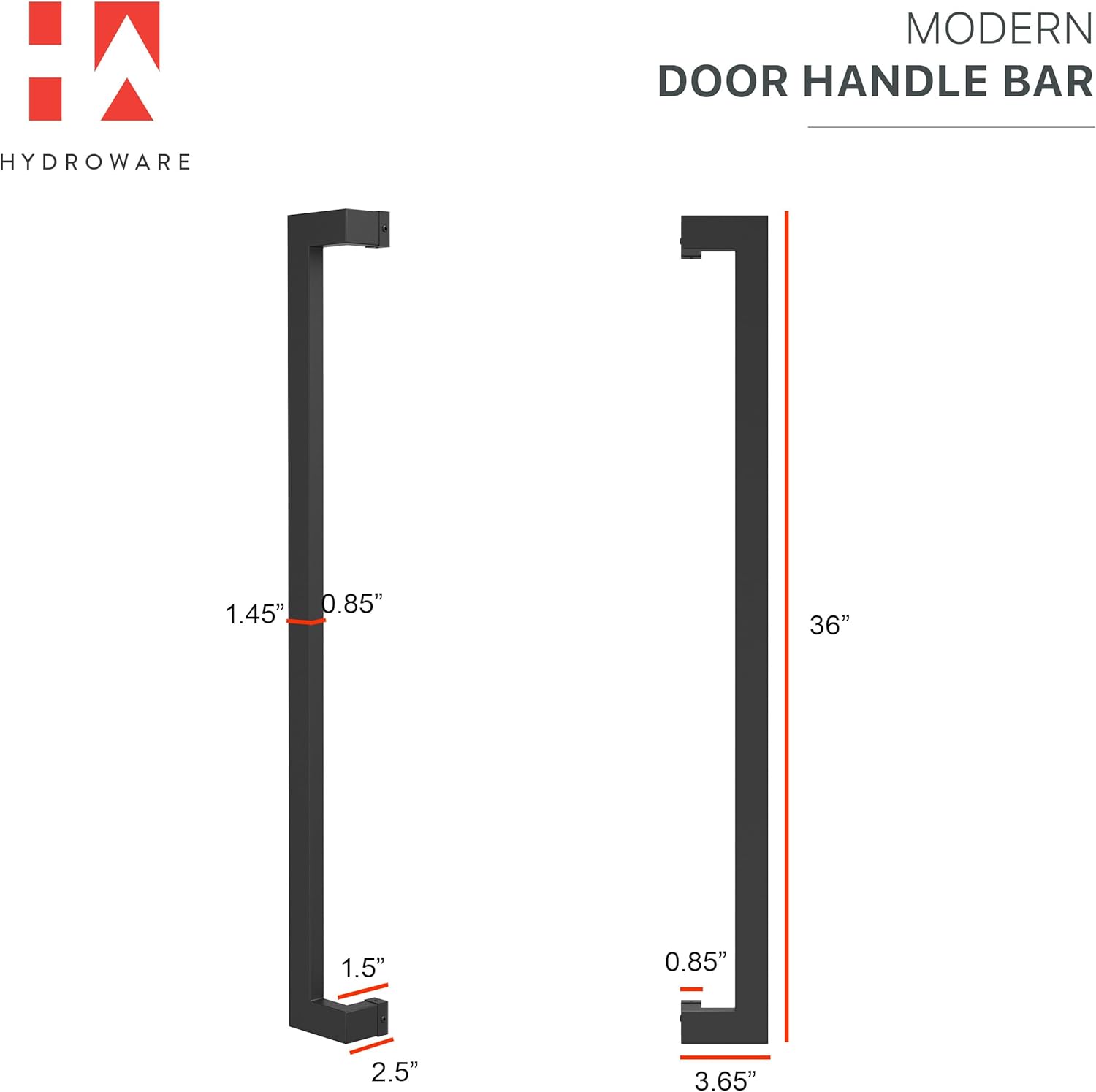Modern Contemporary Long Stainless Steel Push Pull Door Handle for Home Entrance Glass Shower Wooden Barn & Office Store Shop Doors