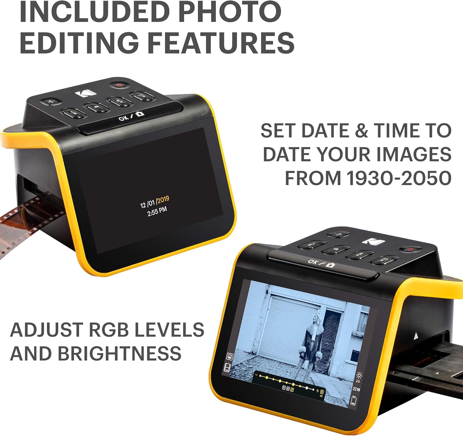 KODAK Slide N SCAN Film & Slide Scanner Digitizer with 5” LCD Screen, Quickly Convert Negatives & Slides to Digital 22MP JPEG Photos, Compatible with 135, 126 and 110 Film & Slides