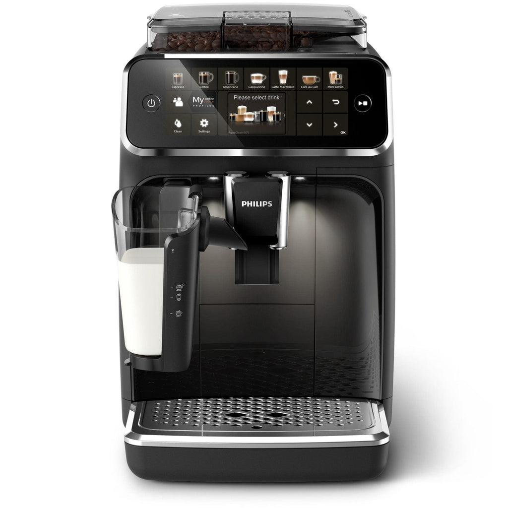 Philips Fully Automatic Coffee Machine Series 5400 EP5441/50, 12 Coffee Specialties, LatteGo Milk System, Touch Display, Customizable Coffee Settings, Premium Kitchen Design, Black