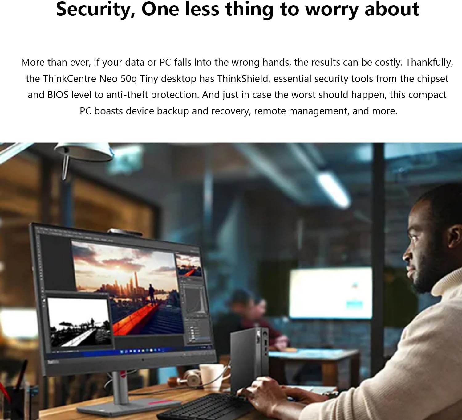 Lenovo ThinkCentre neo 50q Gen 4 Business MFF Desktop, 13th Gen Intel Core i5-13420H, 16GB RAM, 512GB PCIe SSD, Display Port, HDMI, RJ-45, Wi-Fi, Windows 11 Pro