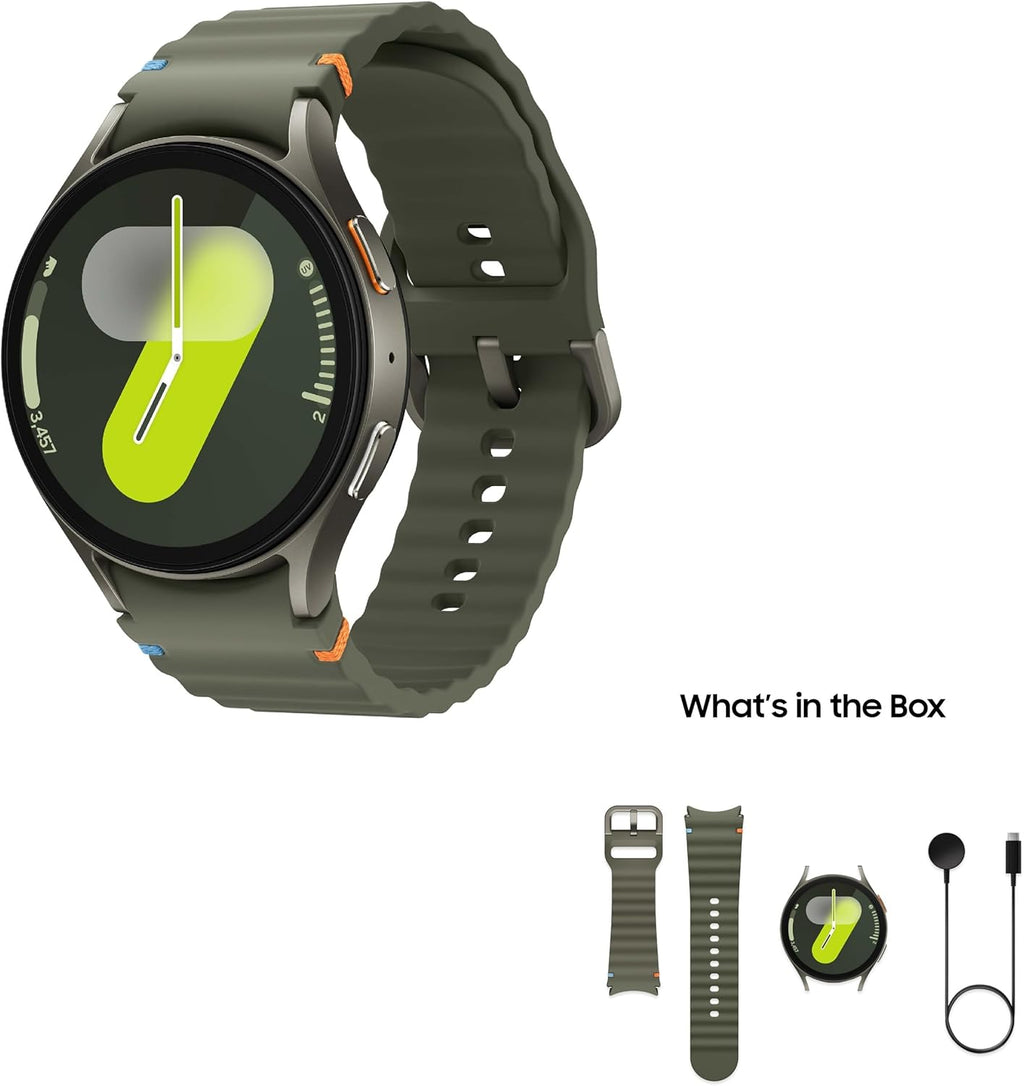 Samsung Galaxy Watch 7 | 44mm | AI Smartwatch w/ 1.5" AMOLED, Wear OS 5, LTE, Wi-Fi, Bluetooth, Heart Rate, Sleep Apnea & GPS Fitness Tracker | International Model L315 | w/Fast Charger, Intl Green