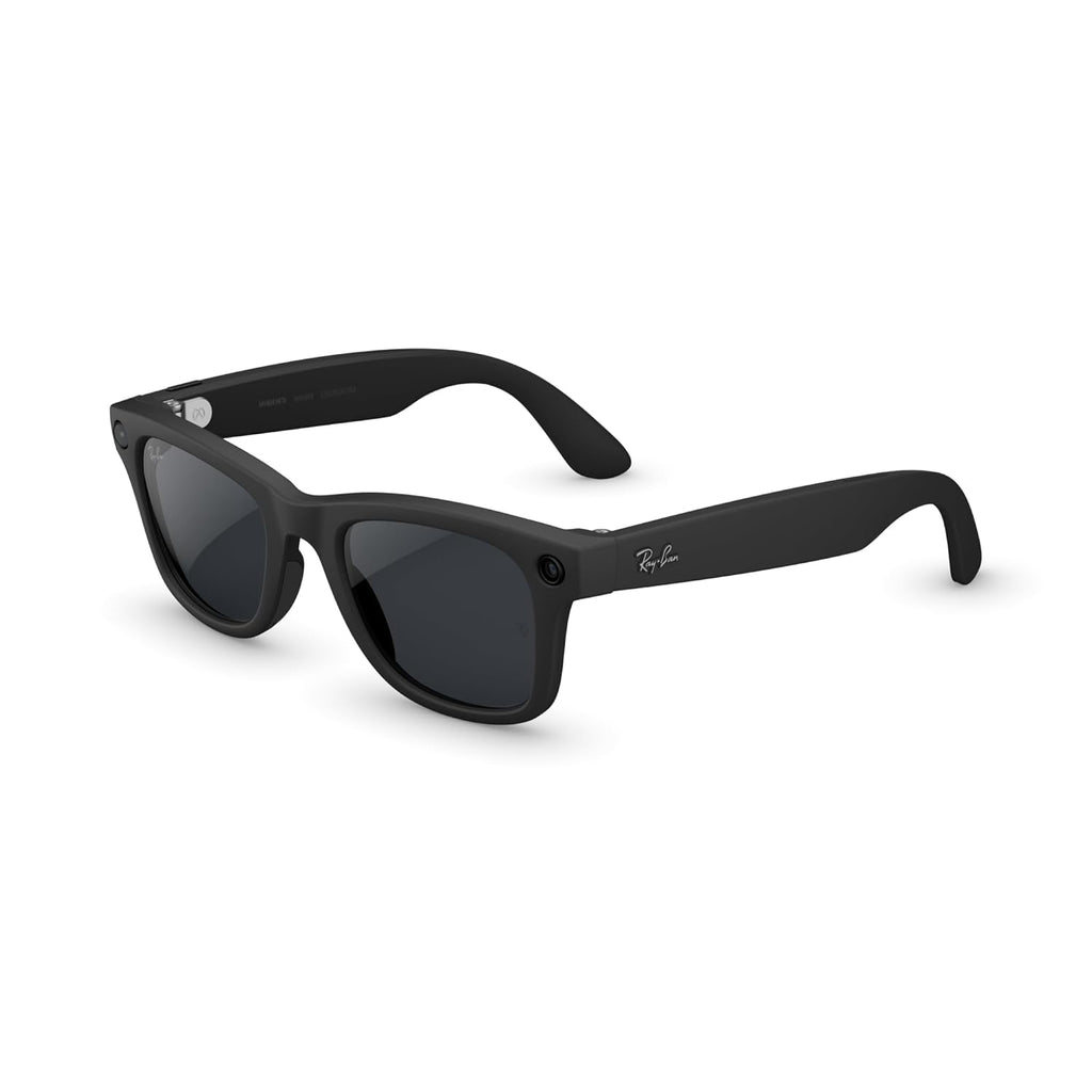 Ray-Ban Meta (Gen 2), Wayfarer Large, Matte Black | Smart AI Glasses for Men, Women — 2x Battery Life — 3K HD Resolution — 12 MP Ultra-Wide Camera, Audio, Video — Transitions® Grey Lenses