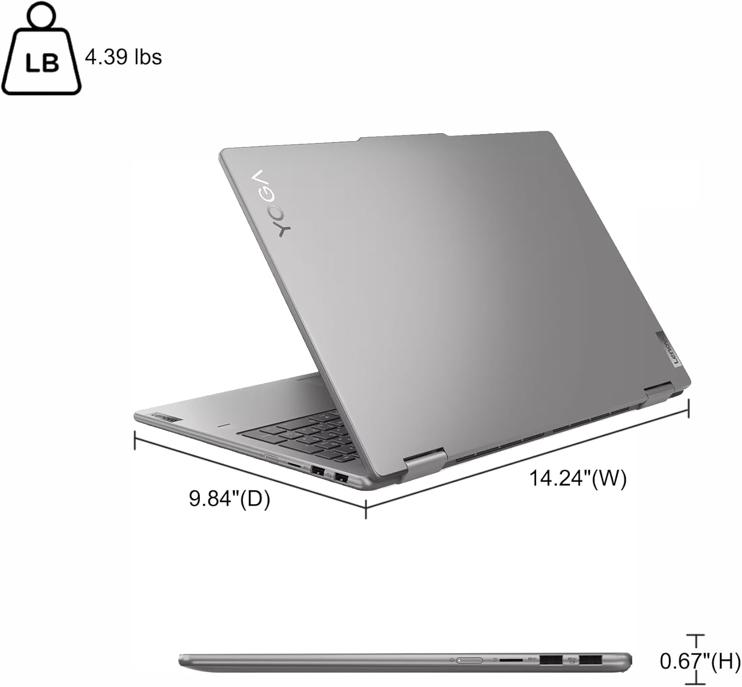 Lenovo Yoga 7 2-in-1 Laptop 16" WUXGA IPS Touch AMD 8-core Ryzen 7 8840HS (>i7-12700H) 16GB RAM 512GB SSD for Creator Designer Business Professional Win11Pro ICP Hub PC