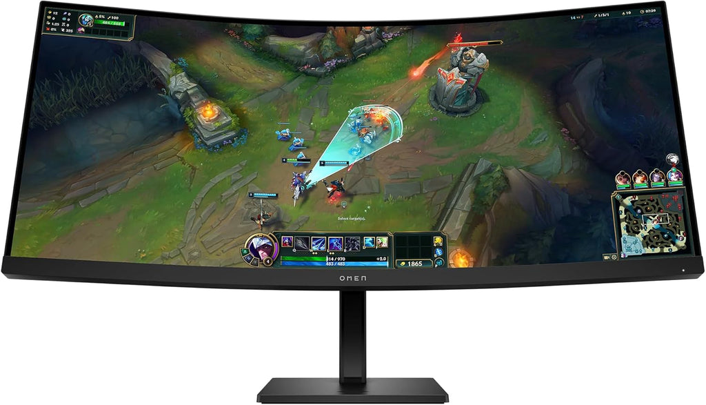 HP OMEN 34 inch WQHD 180Hz Curved Gaming Monitor, Wide QHD Display (3440 x 1440), VA Panel, VESA DisplayHDR 400, 1ms MPRT (with Overdrive), AMD FreeSync Premium Technology, Black, OMEN 34c G2 (2025)