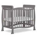 Dream On Me Violet 4-in-1 Convertible Mini Crib in Steel Grey, Greenguard Gold Certified, JPMA Certified, 3 Position Mattress Height Settings, Non-Toxic Finish
