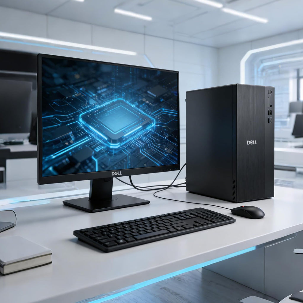 Dell Tower Desktop Computer, Intel Core Ultra 5, 16GB DDR5 RAM, 512GB PCIe SSD, Windows 11 Pro Business Workstation, Intel AI Boost NPU, HDMI, DisplayPort,Keyboard Mouse, Wi-Fi 6+Bluetooth