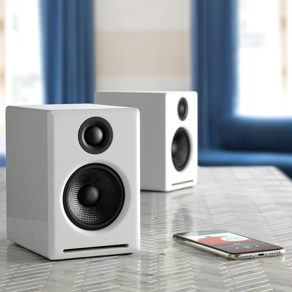 Audioengine A2+ 24 Bit 60 Watt Bluetooth Desktop Computer Speakers for Music and Gaming - PC MAC Laptop Tablet