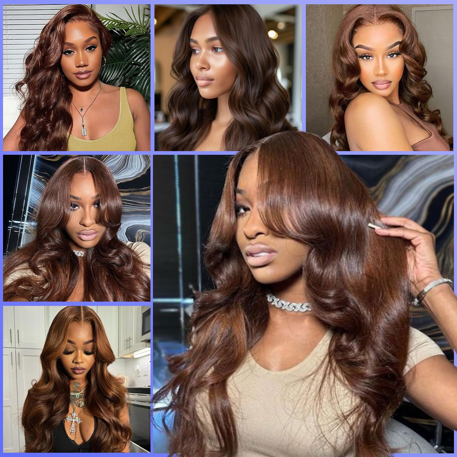 Body Wave Bundles Human Hair 20 22 24 24 Inch Brown Human Hair Bundles 12A 100% Unprocessed Indian Virgin Hair 4 Bundles Deal Dark Brown Chocolate Color Extension Color 4#