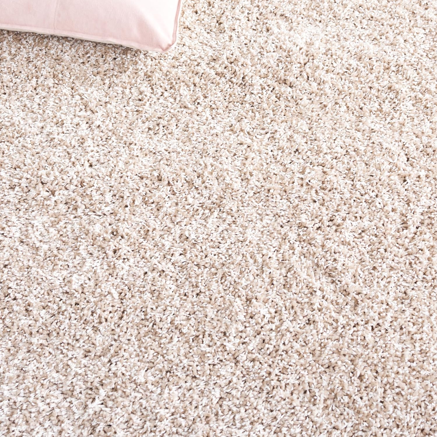 SAFAVIEH Area Rug 8x10 - California Shag Collection - Large - Beige, Non-Shedding & Easy to Clean, Ultra Plush Thick Pile, Ideal for Living Room, Bedroom, Dining Space (SG151-1313)