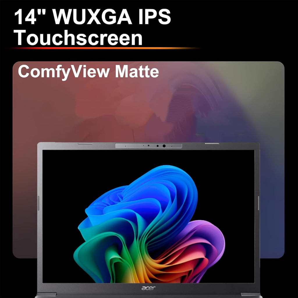 acer Aspire 14 AI Portable Laptop 14" WUXGA Matte Touchscreen Intel 8-core Ultra 5 226V (Up to 40 NPU Tops - Up to 53 GPU Tops) 16GB RAM 1TB SSD for Creator Business Work Win11 ICP Hub