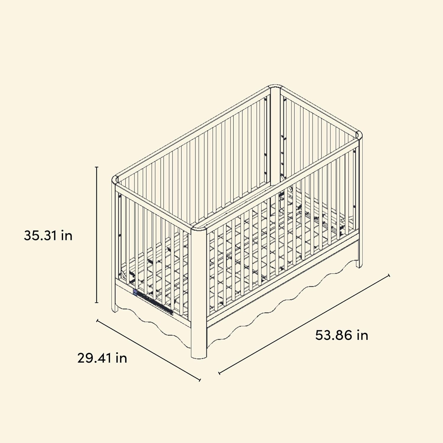 Storkcraft Casablanca Convertible Crib with Drawer and Toddler Guardrail (Sage) – GREENGUARD Gold Certified, Toddler Bed Conversion Kit Included, Fits Standard Crib Mattress, Crib with Storage