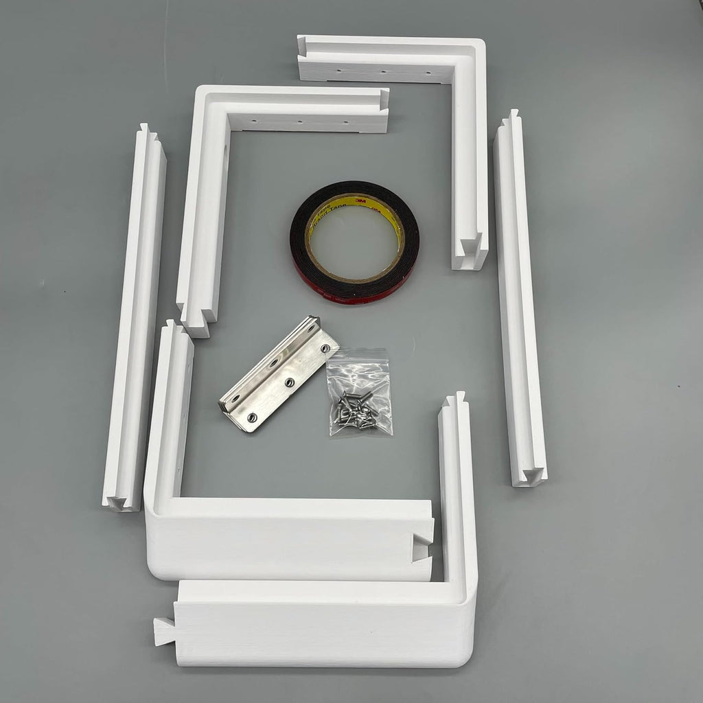 Flat Mount Kit for Starlink Gen 3 Standard Antenna- Speed Mount 1.9in Ultra Low Profile for Campers and RVs - (White ABS)