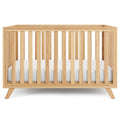 Comfy Cubs Baby Crib for 0 to 3 Years - Adjustable Mattress Height, Natural Wooden Crib for Baby, Elegant Nursery Furniture, Designed in The US - 80 lbs Capacity Nursery Bed - Natural Wood
