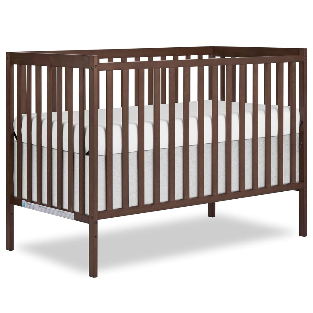 Dream On Me Synergy 5 in 1 Convertible Crib in Smokey Oak, Greenguard Gold and JPMA Certified, Converts from A Baby Crib to A Toddler Bed, A Daybed and Full-Size Bed