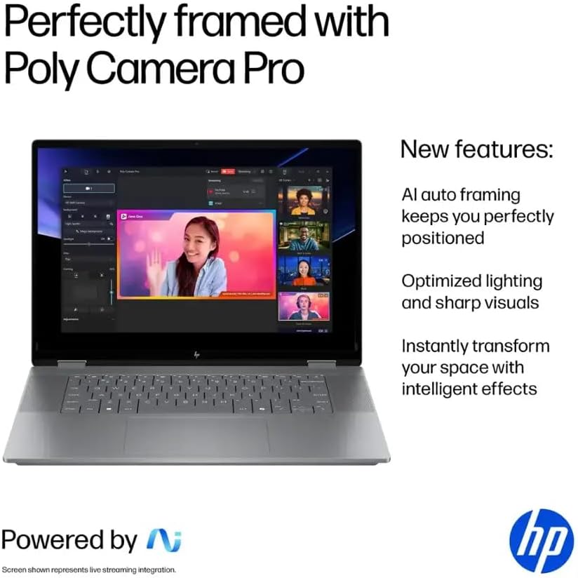 HP OmniBook X Flip Copilot+ PC Laptop Computer, 2-in-1 16" FHD Touchscreen Laptop, AMD Ryzen AI 5, 16GB RAM, 512GB SSD, Lifetime Office + Stylus Pen, USB Hub, Backlit Keyboard, WiFi 6 + BT, Win 11