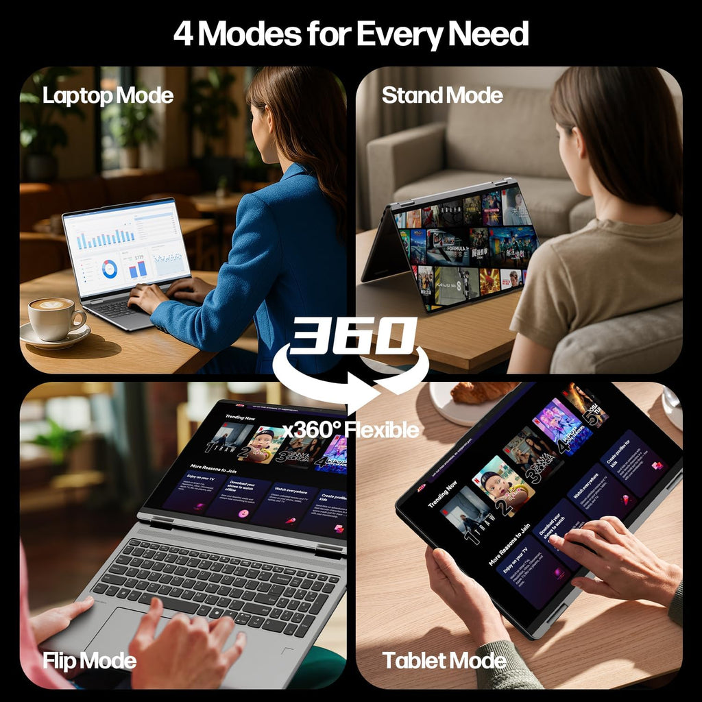 Lenovo Yoga 7 2-in-1 Laptop 16" WUXGA IPS Touch AMD 8-core Ryzen 7 8840HS (>i7-12700H) 16GB RAM 512GB SSD for Creator Designer Business Professional Win11 w/Copilot AI PC
