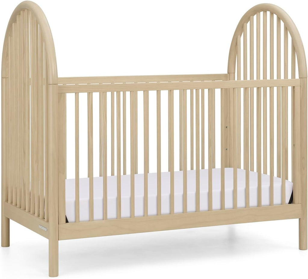 Delta Children Cannon 4-in-1 Convertible Crib - Converts from Baby Crib to Toddler Bed, Daybed and Sofa Bed, Fits Standard Full-Size Crib Mattress, Natural Sandstone