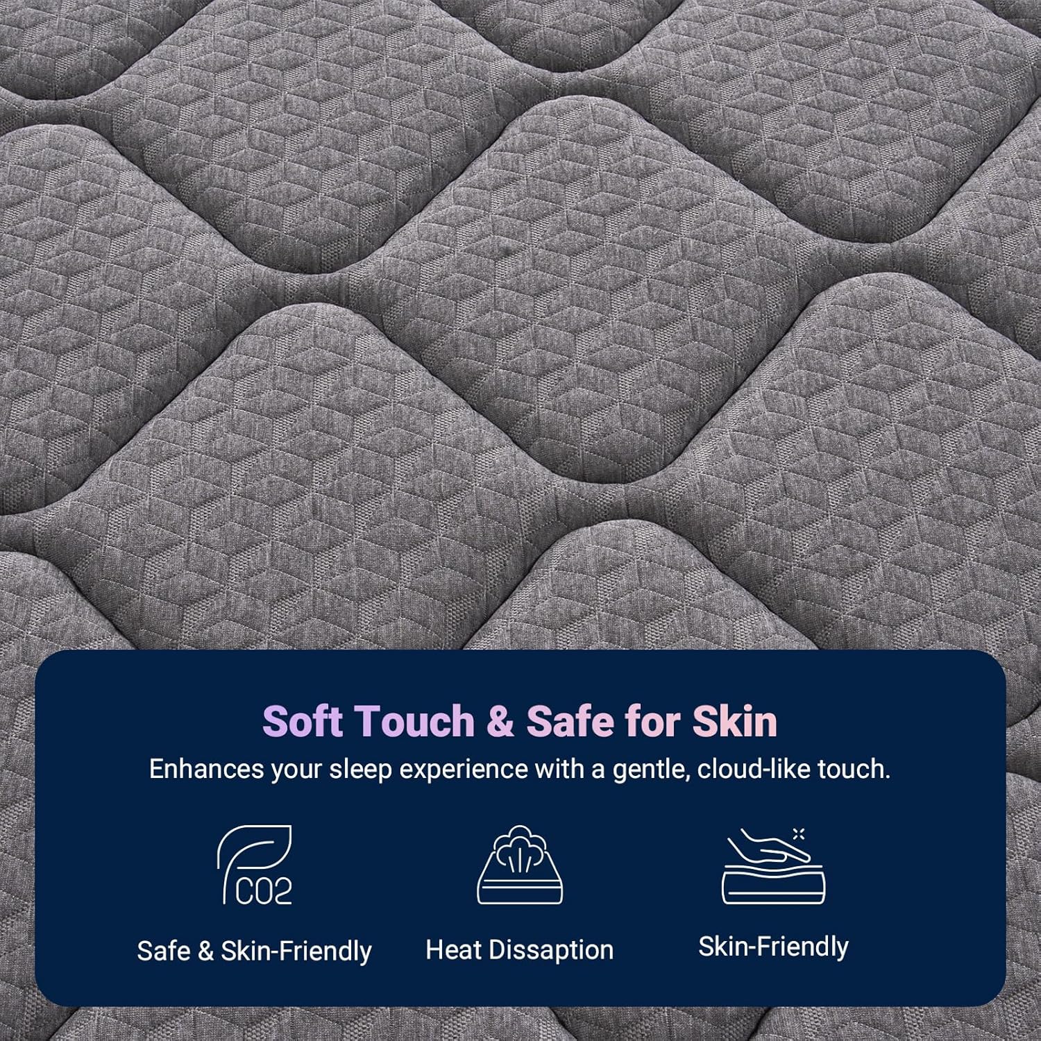 Avenco Twin Mattress, 10 Inch Twin Size Mattress in a Box, Medium Firm Hybrid Mattresses with Smarts™ Coil and Gel Memory Foam for Cool Night Sleep & Pressure Relief, CertiPUR-US Certified