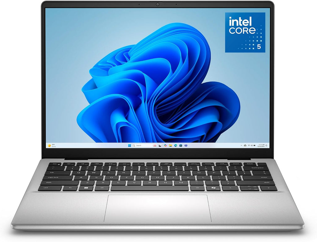 Dell 14 Laptop DC14250-14.0-inch FHD+ Anti-Glare Display, Intel Core 5 120U Processor, Intel Graphics, 16GB RAM, 512GB SSD, English AI Backlit Keyboard, Fingerprint Reader, Windows 11 Home - Silver
