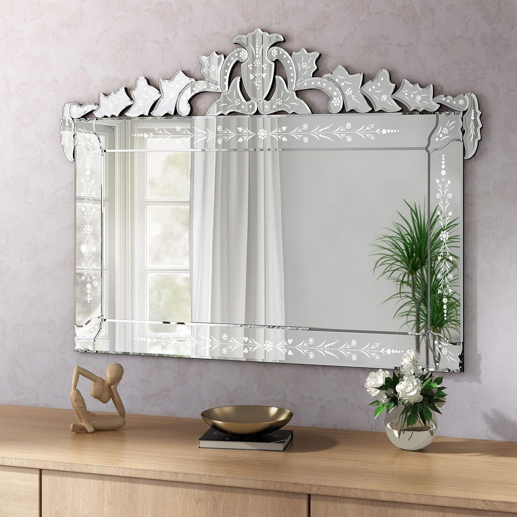 KOHROS Large Decorative Wall Mirrors for Living Room 41x31 Inch Venetian Wall Mirror