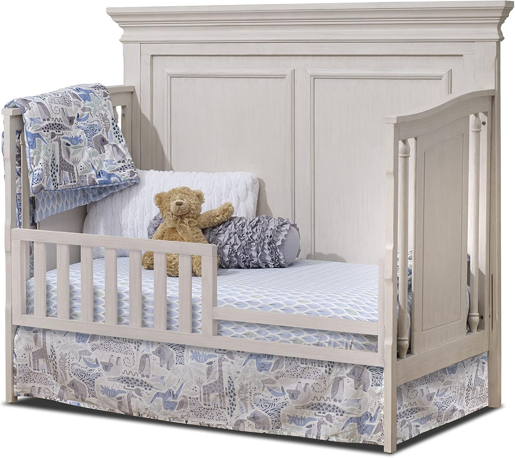 Sorelle Furniture Portofino Crib,Classic 4-In-1 Convertible Crib,Brushed Ivory Crib Made of Wood,Non-Toxic Finish, Wooden Baby Bed,Toddler Bed,Child's Daybed and Full-Size Bed-Ivory