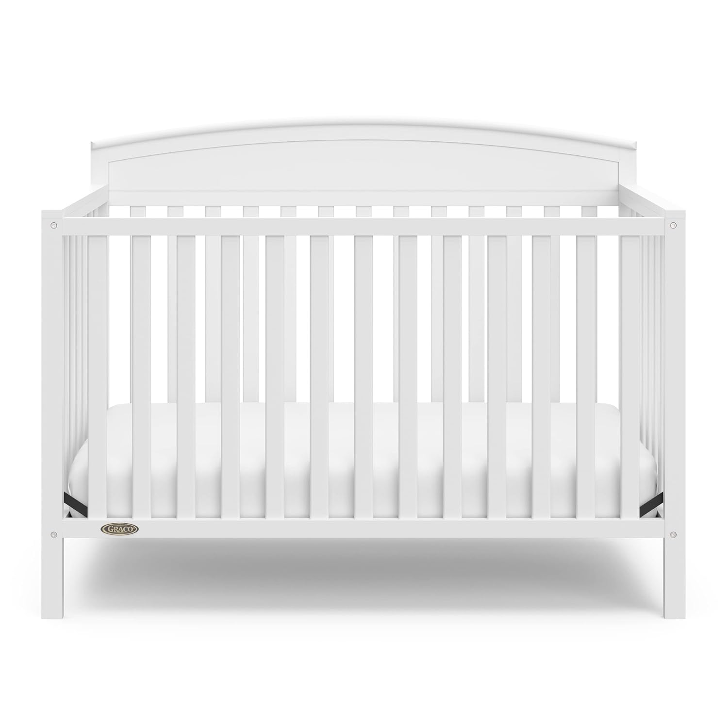 Graco Benton 5-in-1 Convertible Crib – GREENGUARD Gold Certified, Converts from Baby Crib to Toddler Bed, Daybed and Full-Size Bed, Fits Standard Full-Size Crib Mattress (White)