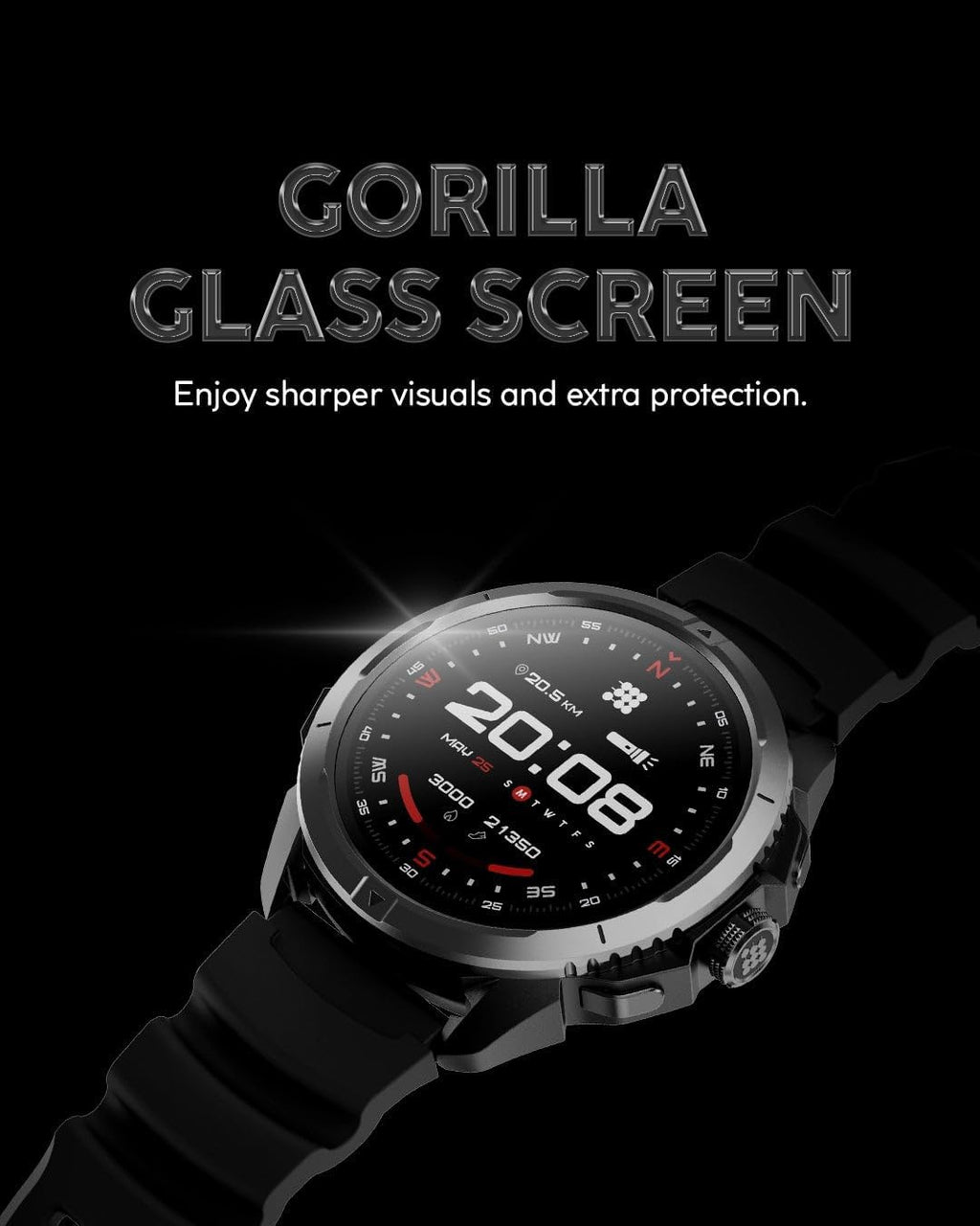 Cubitt Terra Rugged Smartwatch with Dual-Band GPS, 1.48” AMOLED Display, Offline Maps, VITA AI, AI Coach, Readiness Score, 5ATM, 14-Day Battery – Military Green