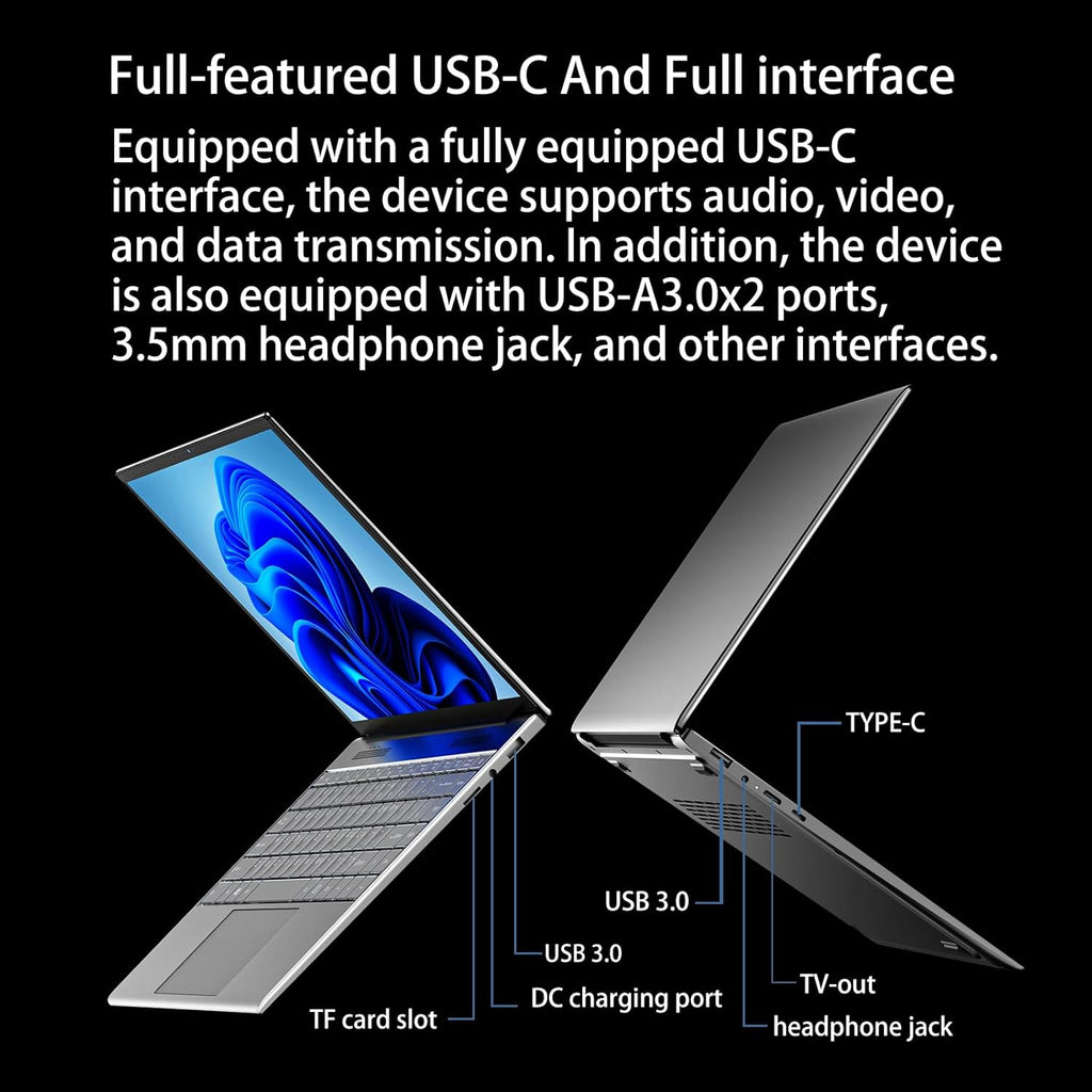 13.5-inch portable touchscreen laptop computer,16GB RAM,512GB SSD,3K (3000×2000) IPS,Celeron N95 processor up to 3.4 GHz,10000mAh battery,backlit keyboard,fingerprint unlocking,Windows 11,slim laptops