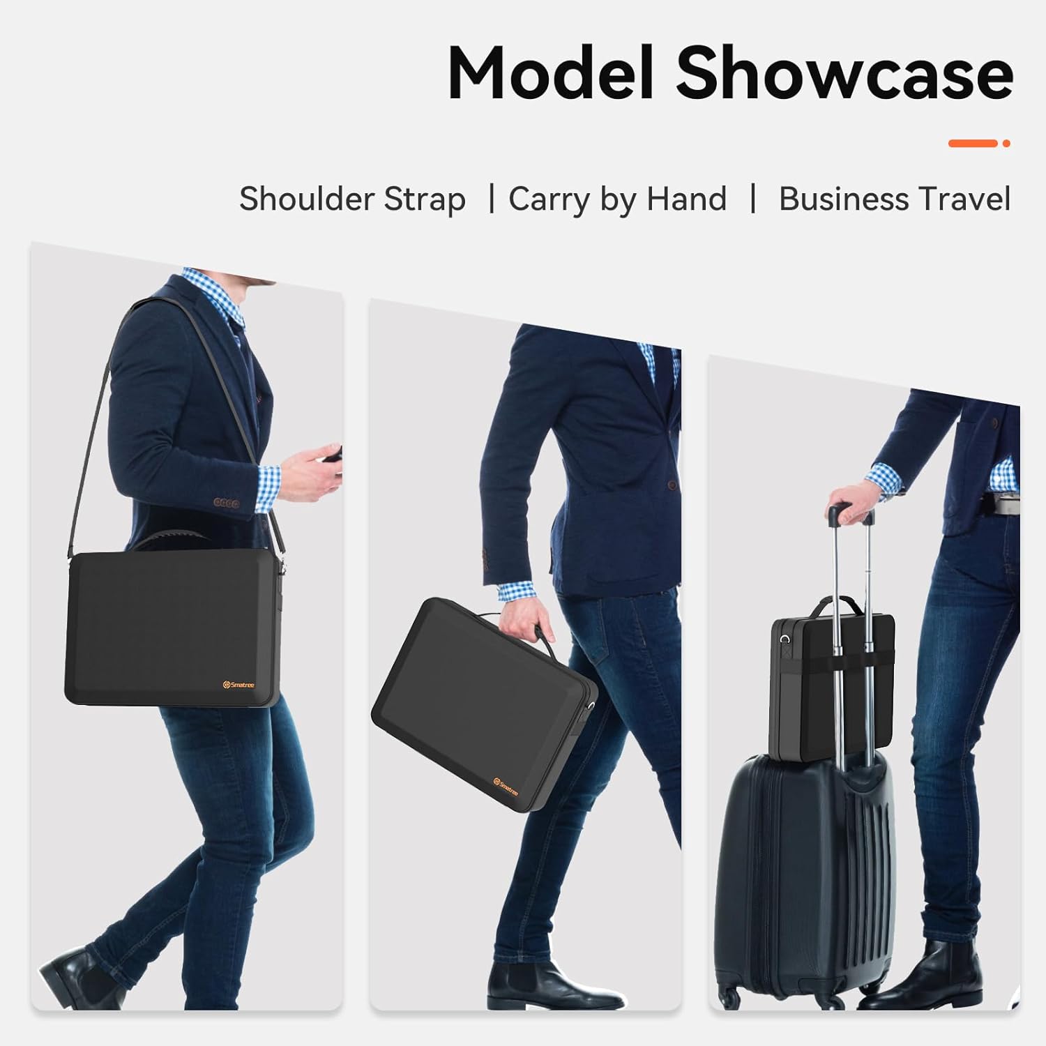 Smatree MobileBase Laptop Shoulder Sleeve for 15.3 inch Macbook Air M4 2025/M3 2024/M2 A3114, for 16 inch Macbook Pro M4 2024/M3/M2 2023 A2991 A2780 A2485, Hard Laptop Carrying Case with Stand (A485S)