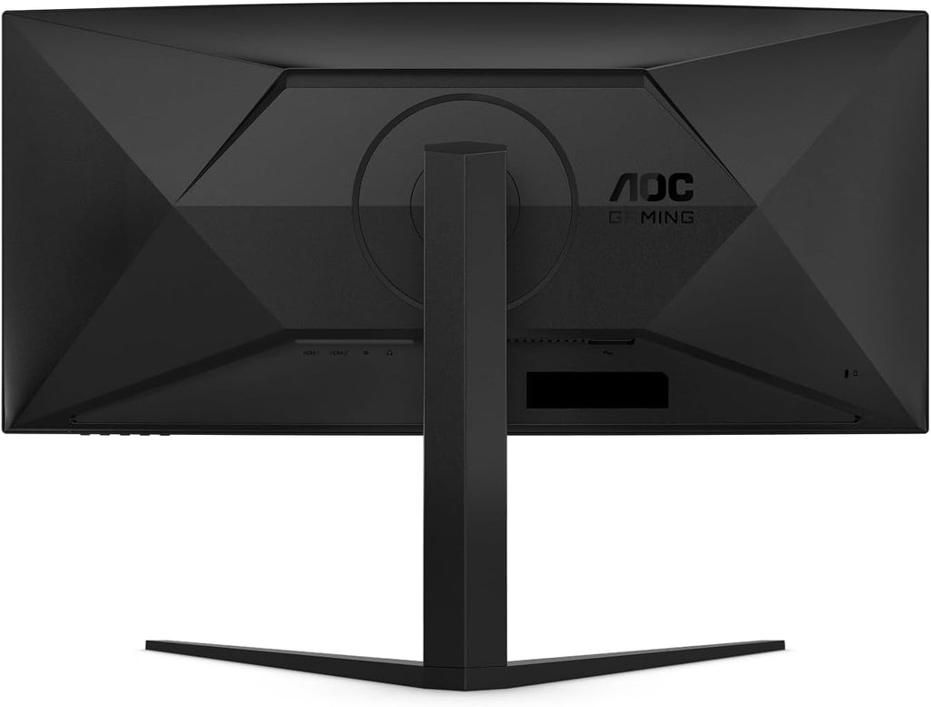 AOC CU34G4V 34" Frameless Curved Ultrawide Gaming Monitor, UWQHD 3440 x 1440 1500R, 21:9 Aspect Ratio, 180Hz 0.5ms MPRT, Display Port x 1, HDMI x 1, AMD FreeSync Premium, Height Adjustable, Black
