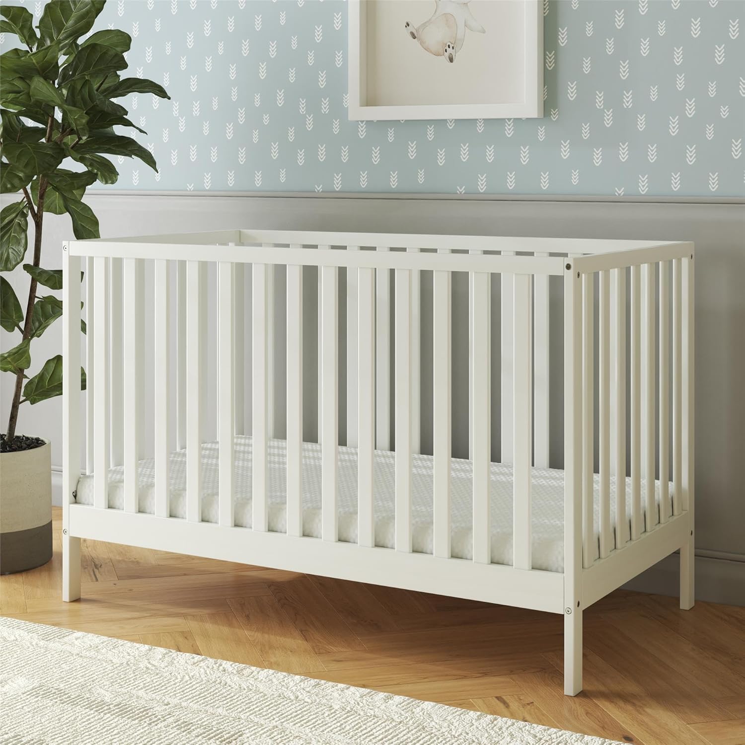 Safety 1st Heavenly Dreams Premium 4.5" Foam Baby Crib & Toddler Bed Mattress in a Box