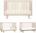 Babyletto Hudson 3-in-1 Convertible Baby Crib - GREENGUARD Gold Certified - Convertible Crib to Toddler Bed and Daybed - Baby Bed with 4 Adjustable Heights - Wooden Crib - Washed Natural