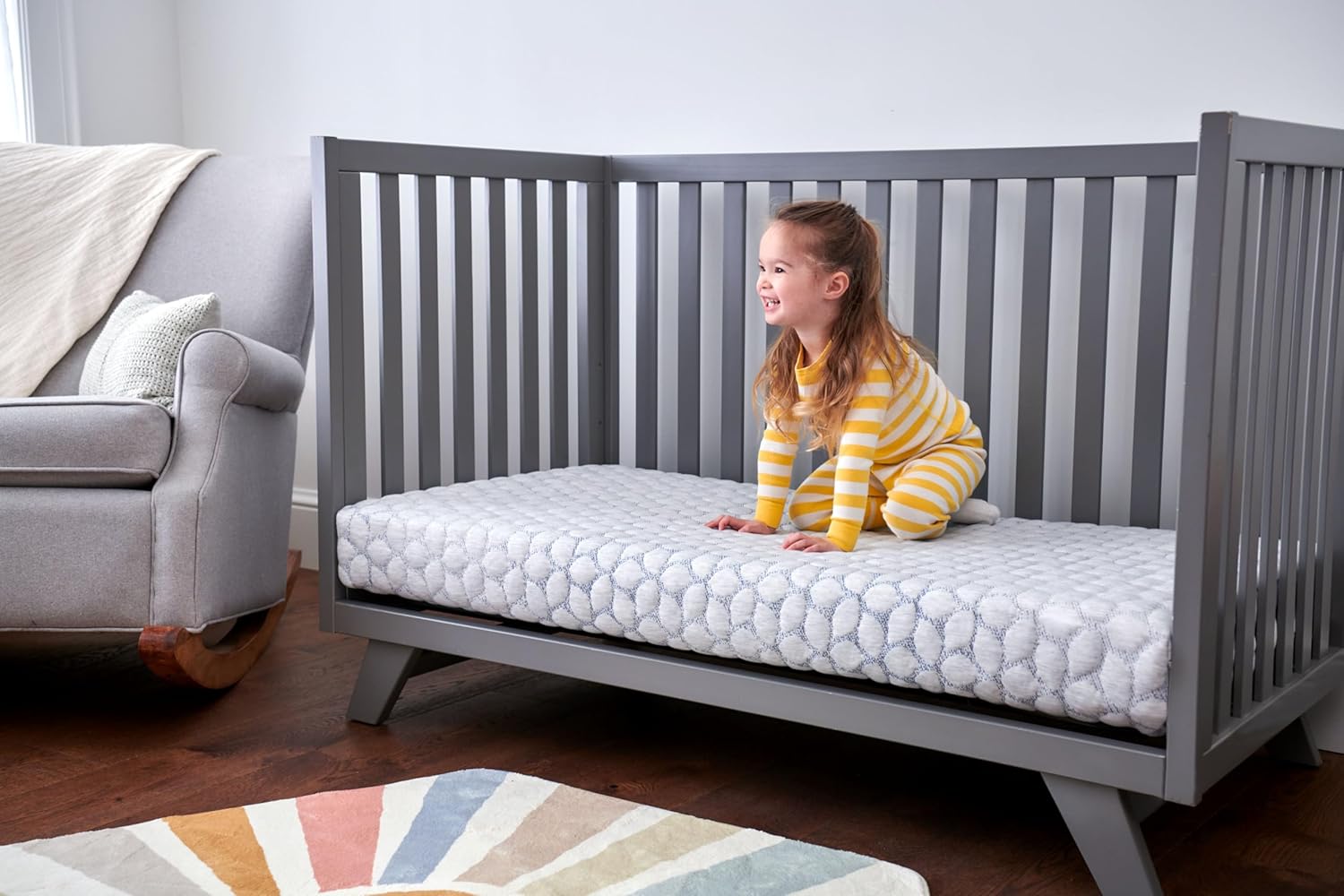 Lullaby Earth Gentle Start Breathable Infant & Toddler Crib Mattress - Lightweight & Waterproof - Non-Toxic for Baby & Toddler Bed