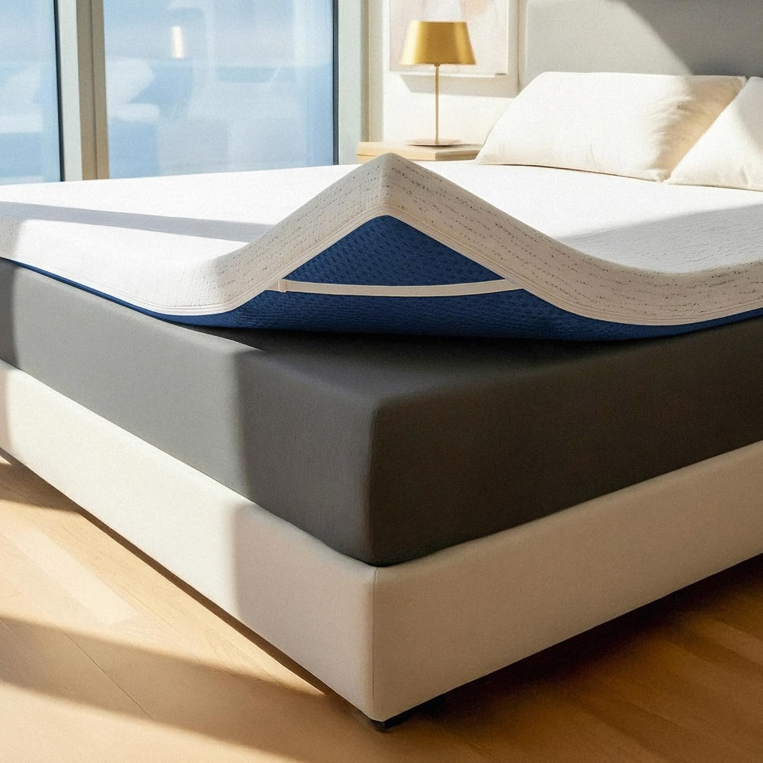 ViscoSoft 3 Inch Memory Foam Mattress Topper Twin - Select High Density Ventilated Mattress Pad - Removable Premium Rayon Cover